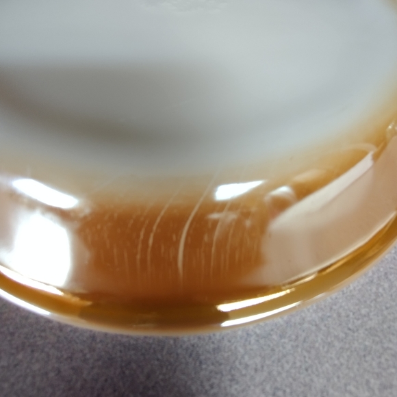 Vintage 51-65' MCM Fire King Peach Lustre 9 in Pie Plate #2 🍑 Mould #460 🇺🇸 - Picture 3 of 9